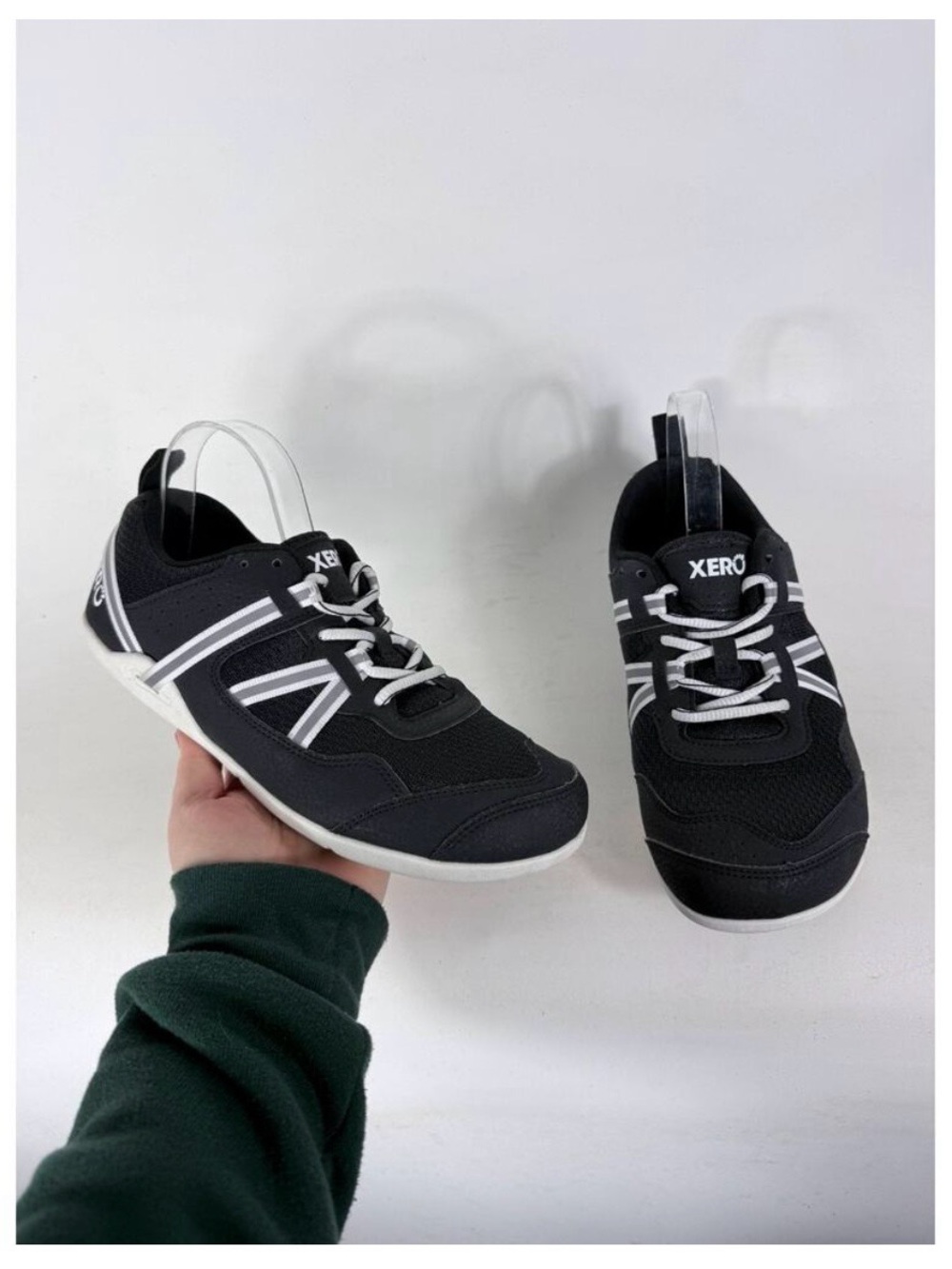 Xero Shoes Prio Sneakers Women's 9 Black White Lace Up Comfort Athletic Shoes
